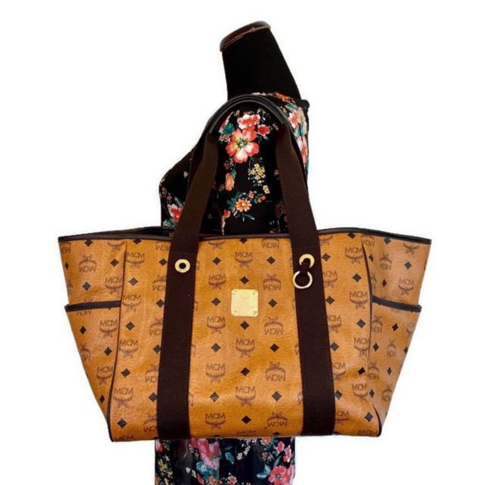 MCM  Brown Large Shoulder/Tote Bag w/Pouch
